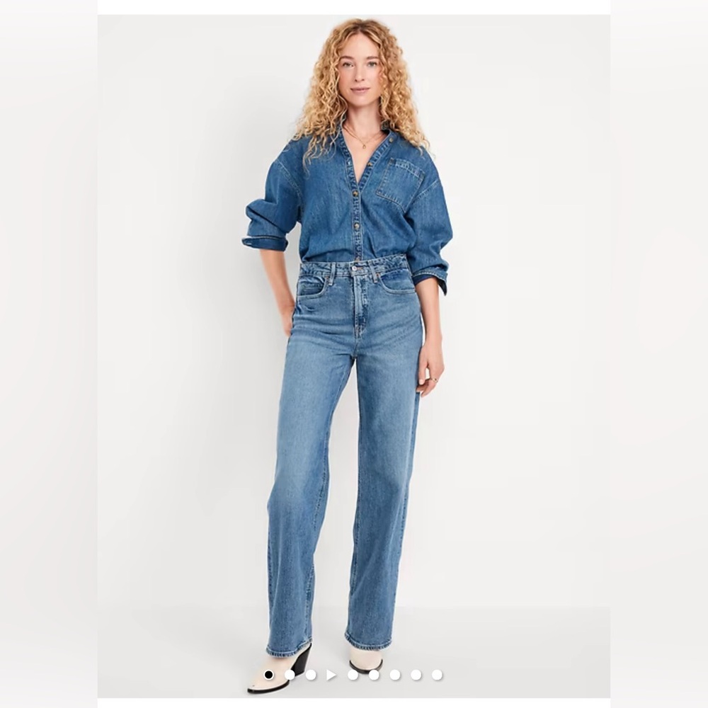 Women’s Old Navy Extra High Waisted Wide Leg Denim Jeans